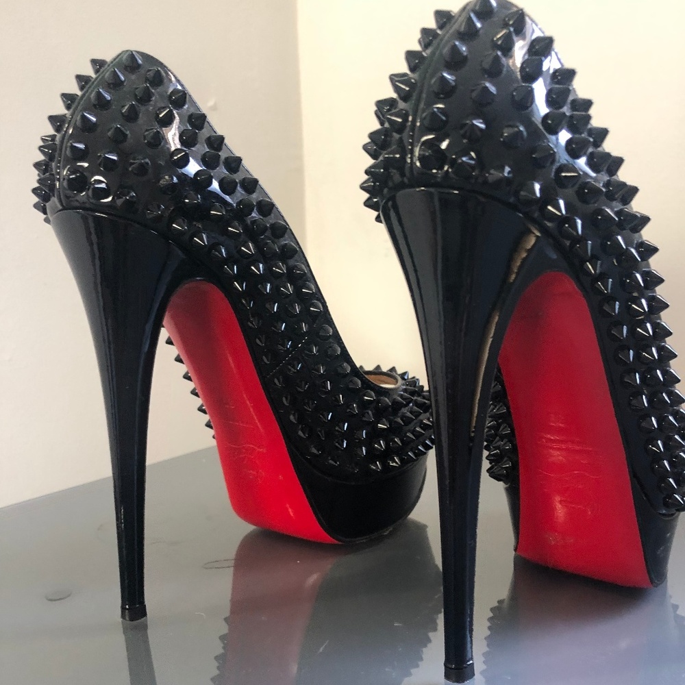 Christian Louboutin Patent Leather Lady Peep Toe